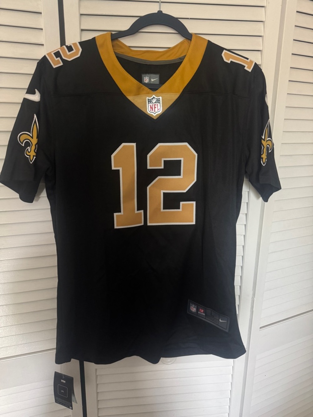 NFL Black and Gold Football Jersey with NFL Shield